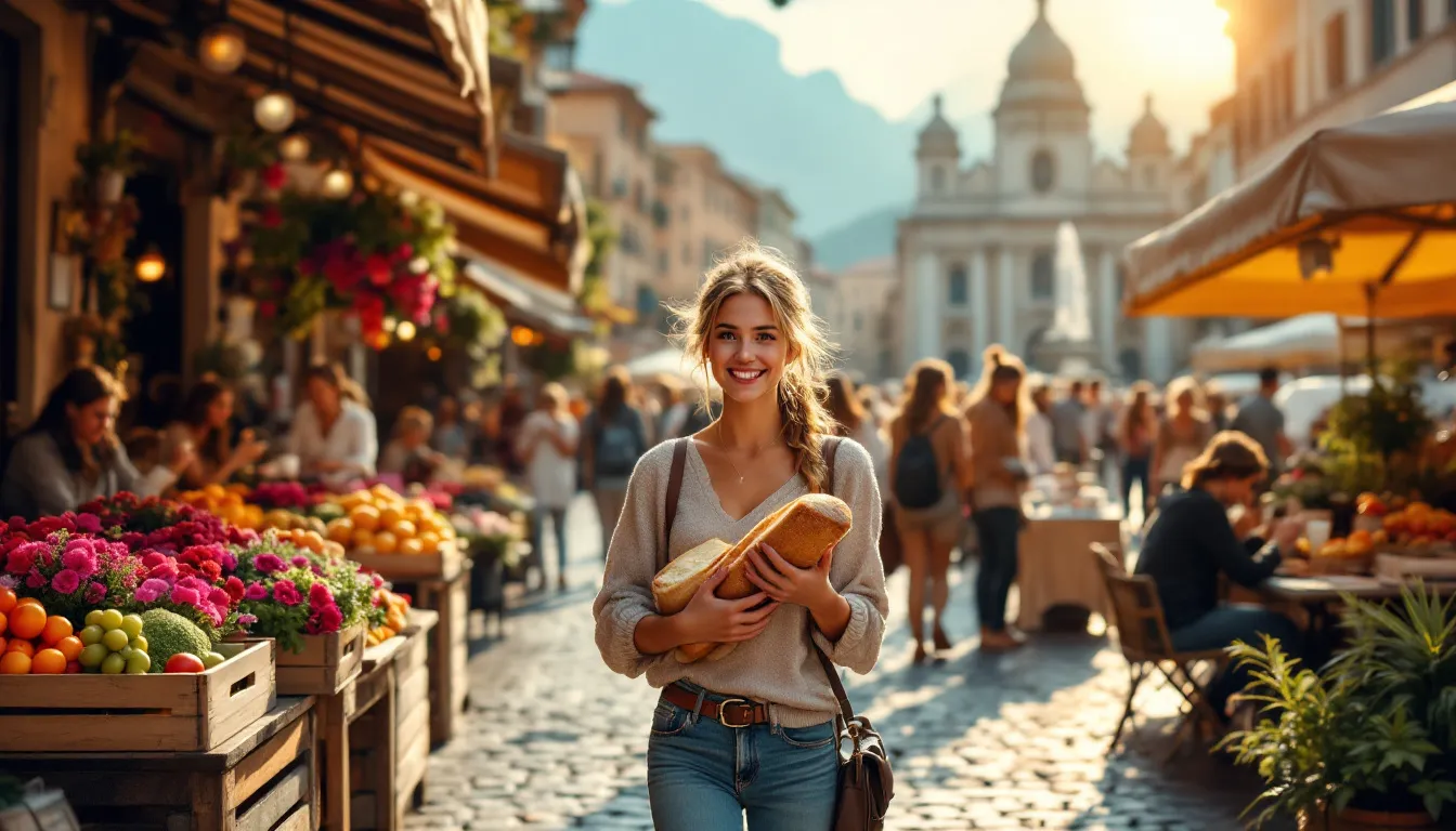 A vibrant market in Italy, showcasing the best places to visit for solo female travelers.