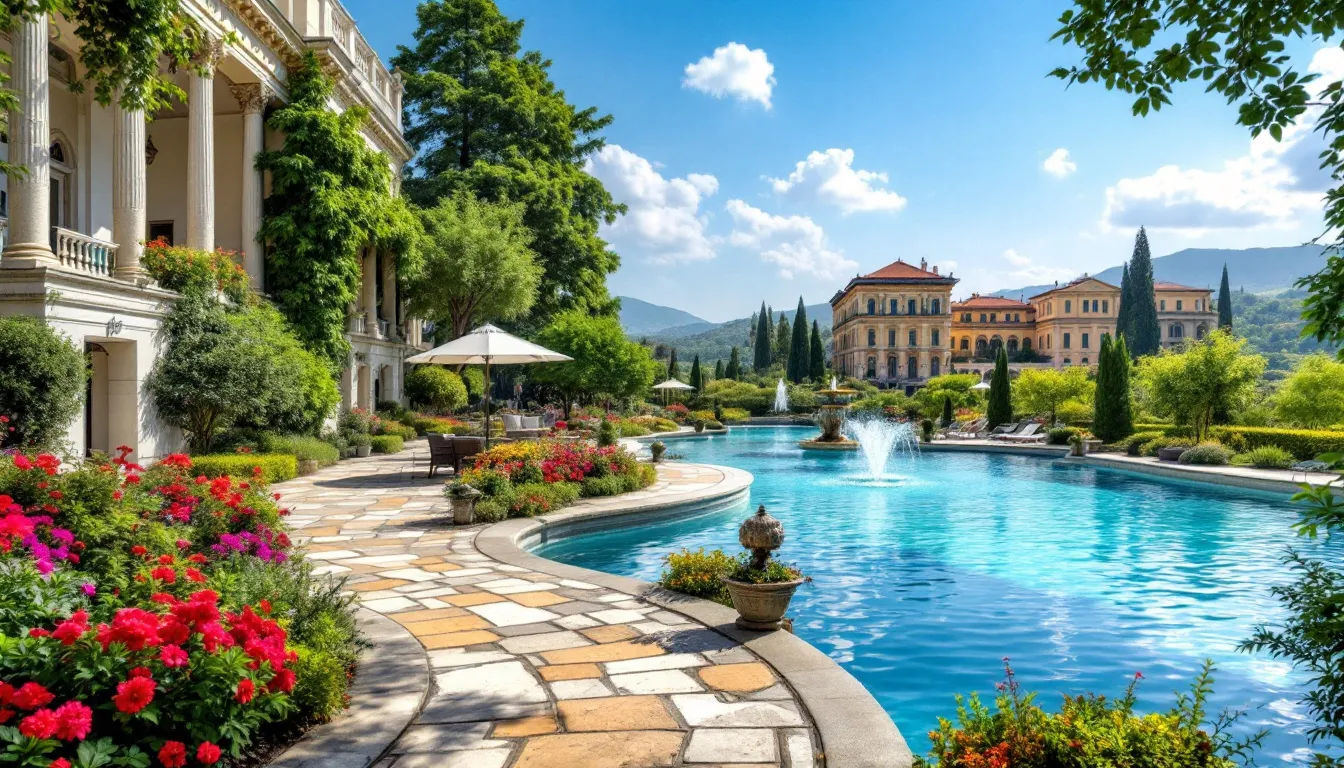 Relaxing atmosphere at Tivoli Terme, a perfect spot for unwinding during a visit to Tivoli.
